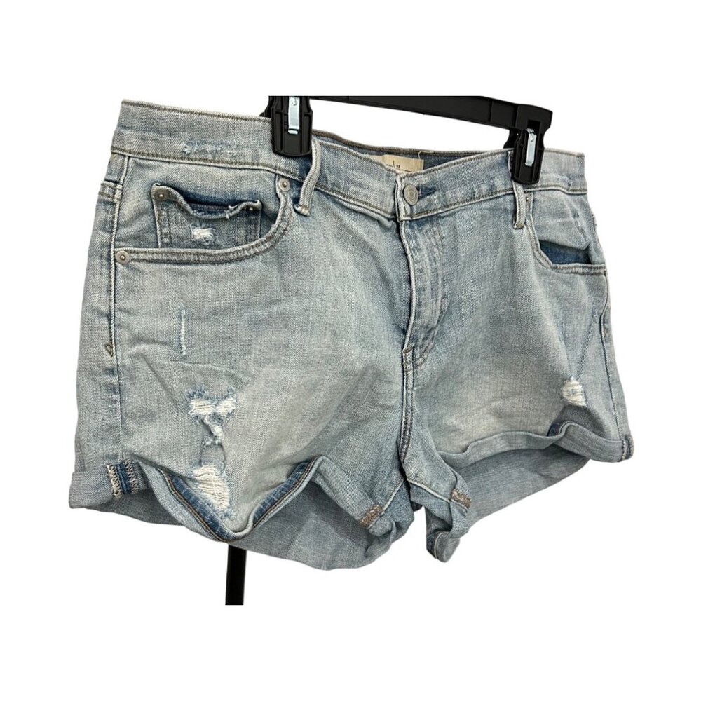 Gap 1969 Women's Distressed Denim Shorts Size 33 Light Wash - Picture 3 of 8